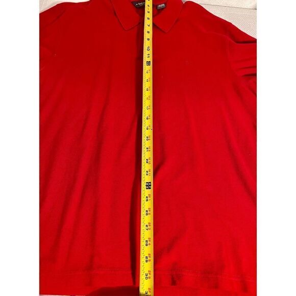 Vtg Eddie Bauer Polo Shirt Mens Sz L Red Long Sleeve Casual Work Adult - Picture 6 of 6